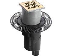 Напольный трап водосток BERGES PLATZ Antik 100х100, S-сифон, D50/105, H30/80, 48l/m 092060