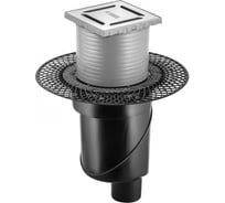 Напольный трап водосток BERGES PLATZ Norma 100х100, S-сифон, D50/105, H30/80, 48l/m 090058