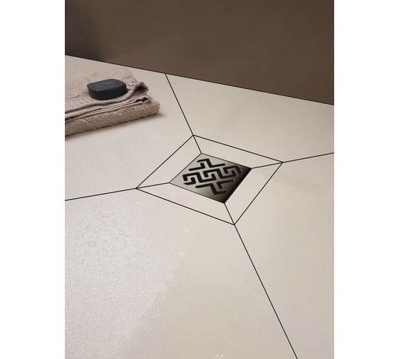 Напольный трап водосток BERGES PLATZ Antik 150х150, S-сифон, D50/105, H30/80, 48l/m 090061