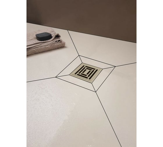 Напольный трап водосток BERGES PLATZ Uno 150х150, S-сифон, D50/105, H30/80, 48l/m 090070