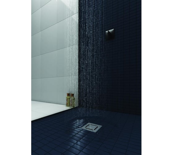 Напольный трап водосток BERGES PLATZ Norma 150х150, S-сифон, D50/105, H30/80, 48l/m 090059