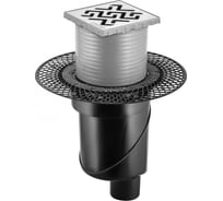 Напольный трап водосток BERGES PLATZ Antik 100х100, S-сифон, D50/105, H30/80, 48l/m 090060