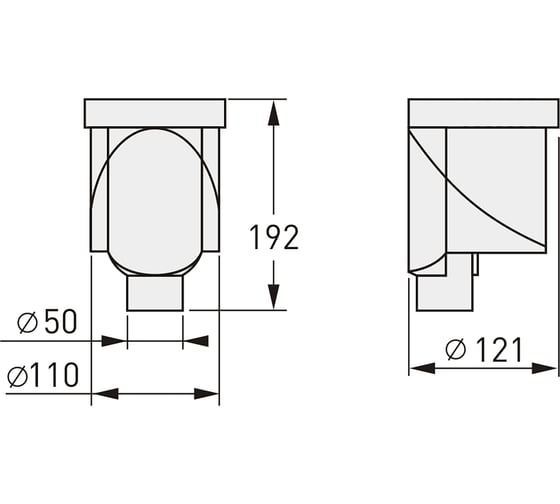 Самопромывный сифон S-образный BERGES D50/105, H30/80, 48l/m 099001