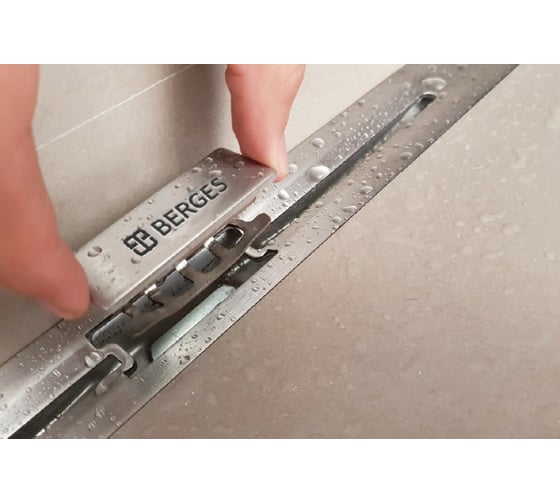 Напольный желоб водосток BERGES SIMPEL 800 S-сифон, D50, H60, боковой выпуск, 42l/m 090112