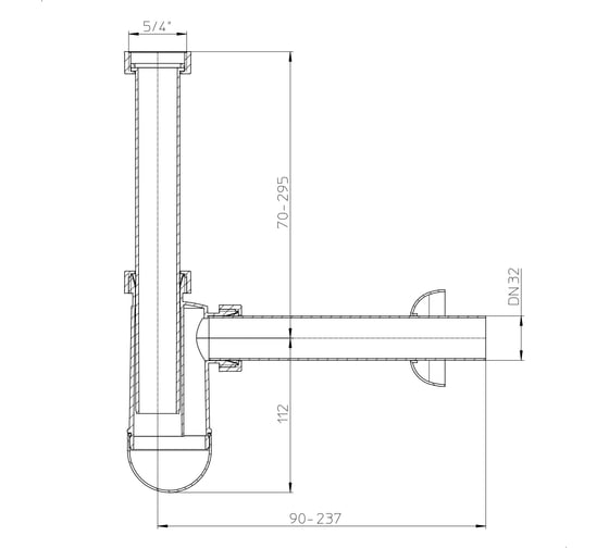 Сифон HL DN32 HL 132/30
