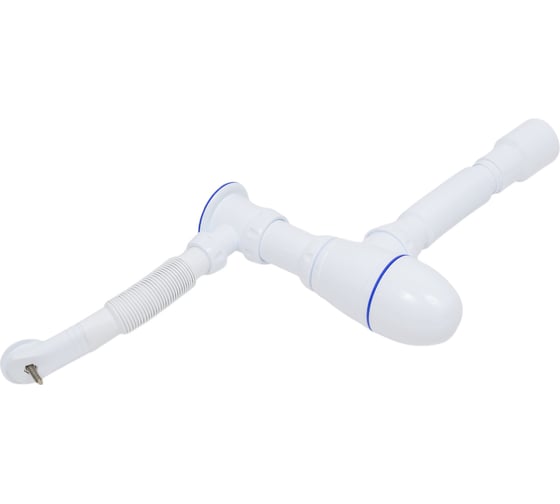 Сифон для мойки Unicorn, прикручивающийся выпуск 1 1/2" (Ø 40), круглый перелив, нержавеющая чашка, винт 6x40, отвод в канализацию Ø40×Ø40/50 В423