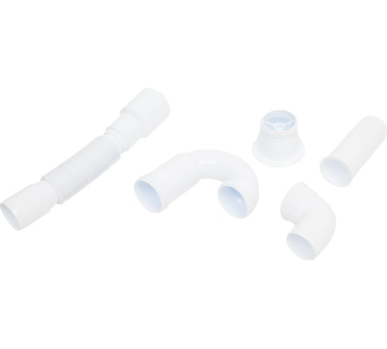 Сифон для тюльпана прямоточный Unicorn литой выпуск 1 1/2" (Ø 40) нержавеющая чашка, винт 6x85, гибкое соединение Ø40x40/50 Y220
