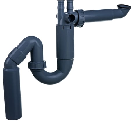 Сифон для мойки Prevex P-loc без верхней чаши, одинарный PL1-N2NNA-001