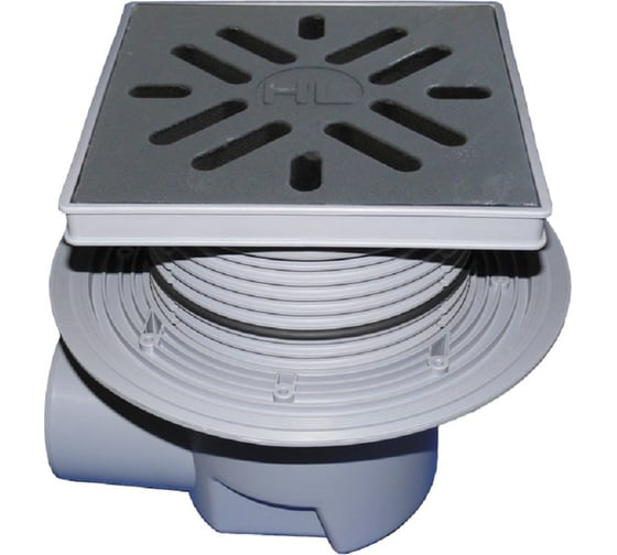Дворовый трап с сифоном HL гориз. выпуск, макс. нагрузка 5-7 тонн  HL 615W 1