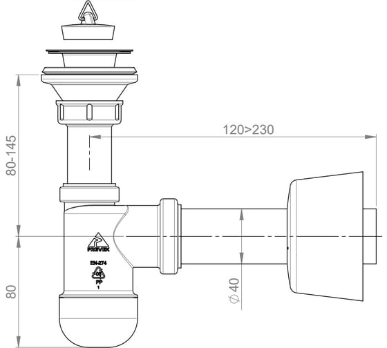 Сифон для раковины SantecPro AQ46240
