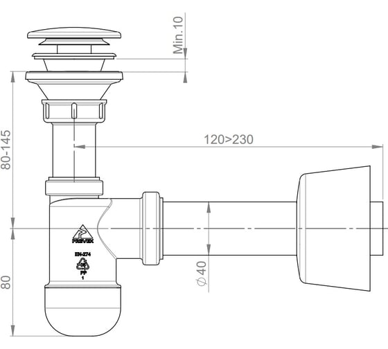 Сифон для раковины SantecPro AQ47240