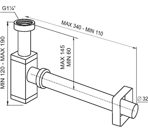 Сифон для раковины SantecPro AQ4832R