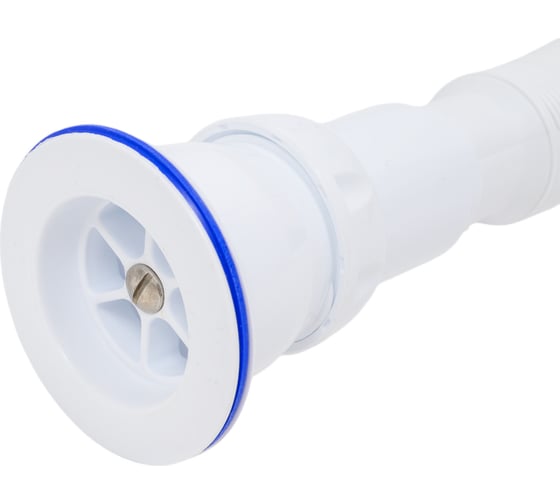 Сифон гофрированный Unicorn 1500 мм, прикручивающийся выпуск 1 1/2" (Ø 40), нержавеющий винт 6x85, пластиковая чашка, Ø40x40/50 D240P