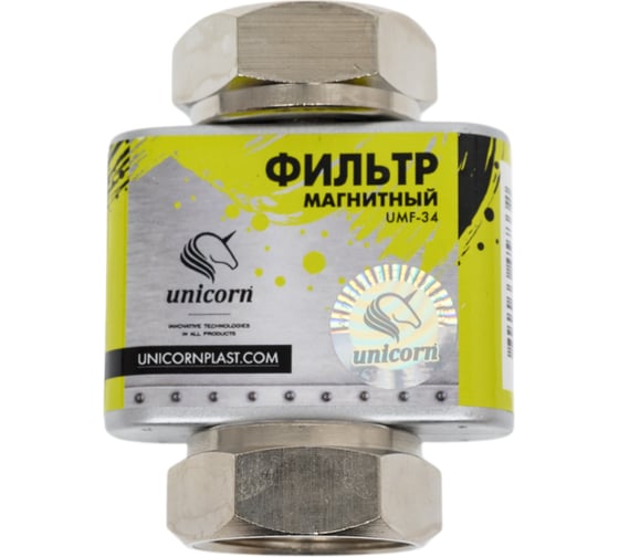 Фильтр магнитный Unicorn 3/4" для умягчения воды и защиты бытовой техники от накипи и коррозии подключение - 3/4" пр UMF 34
