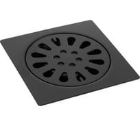 Трап душевой GRIALE, 100x100 мм, вертикальный, нержавеющая сталь, черный, диаметр 40 мм GR9472805