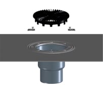 Корпус трапа HL 3100TH, включает заглушку 151 и фиксаторы 619 HL 3100THK