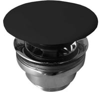Донный клапан Flaminia Stop_Go с керамической крышкой для раковин без перелива, цвет чёрный PLCENER