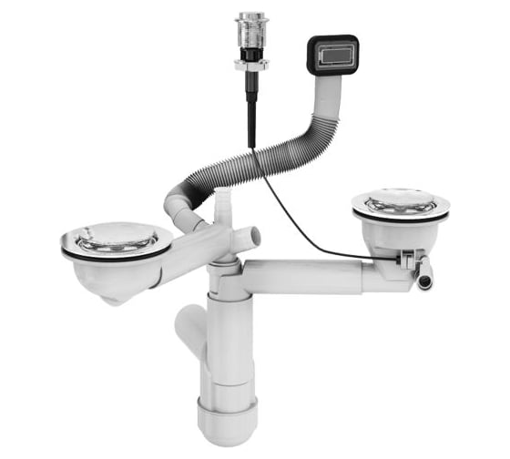 Двойной сифон ALVEUS 114-PP-114- PUSH POPUP 1123355