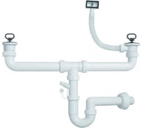 Двойной сифон ALVEUS FI 114 c переливом ECO 1082237