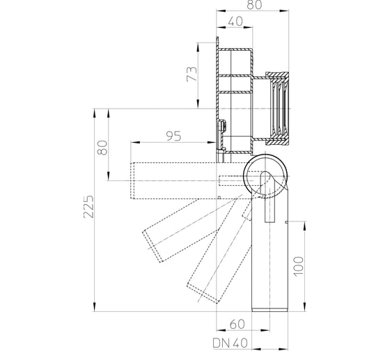 Сифон для писсуара HL DN40 430/40