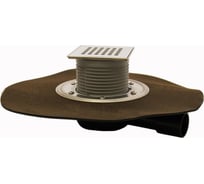 Трап HL с "сухим" сифоном, с решеткой 3120 (КЛИК-КЛАК), с полимербитумным полотном Ø420 мм, с горизонтальным выпуском DN40/50 HL 510NHPr-3120