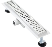 Линейный душевой трап SANTREK AQUA A-70500 нерж 70x500мм (неповоротный горизонтальный выпуск, ф40) сухой затвор и гидрозатвор 319560