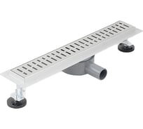 Линейный душевой трап SANTREK AQUA С-70600 нерж 70x600 мм (горизонтальный выпуск 360 гр, ф40) сухой затвор и гидрозатвор 319571