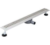 Линейный душевой трап SANTREK AQUA С-70800 нерж 70x800 мм (горизонтальный выпуск 360 гр, ф40) сухой затвор и гидрозатвор 319573