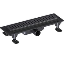 Линейный трап GOOD DOOR 350 черный, с прорезями, сухой затвор ТЛ00031