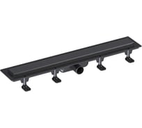 Линейный трап GOOD DOOR 750 черный, без прорези/под плитку, комбинированный затвор ТЛ00041