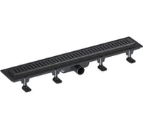 Линейный трап GOOD DOOR 650 черный, с прорезями, сухой затвор ТЛ00034