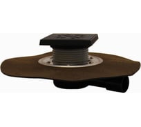 Трап HL с "сухим" сифоном, с чугунной решёткой (1,5 т.), с полимербитумным полотном Ø420 мм, с горизонтальным выпуском DN40/50 HL 510NHPrG