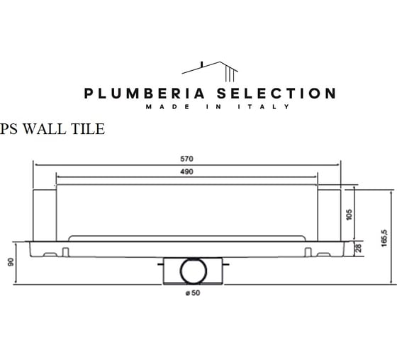 Душевой трап Plumberia Selection PSWT WALL TILE PSWT60