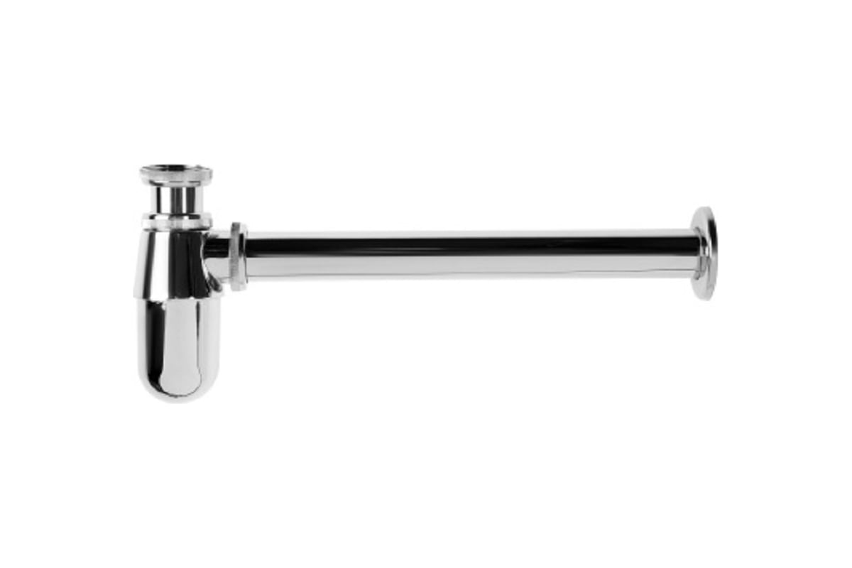 Сифон для раковины GRIALE бутылочный, хром ,1 1/4", 32 мм, цинк, труба ...