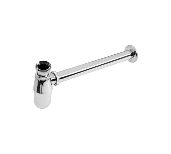 Сифон для раковины GRIALE бутылочный, хром ,1 1/4", 32 мм, цинк, труба 300 мм GR9559107
