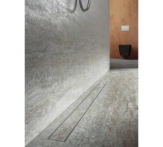 Водоотводящий желоб Alcadrain MARBLE без порогов, с решеткой, под кладку плитки APZ15S-950 00088900