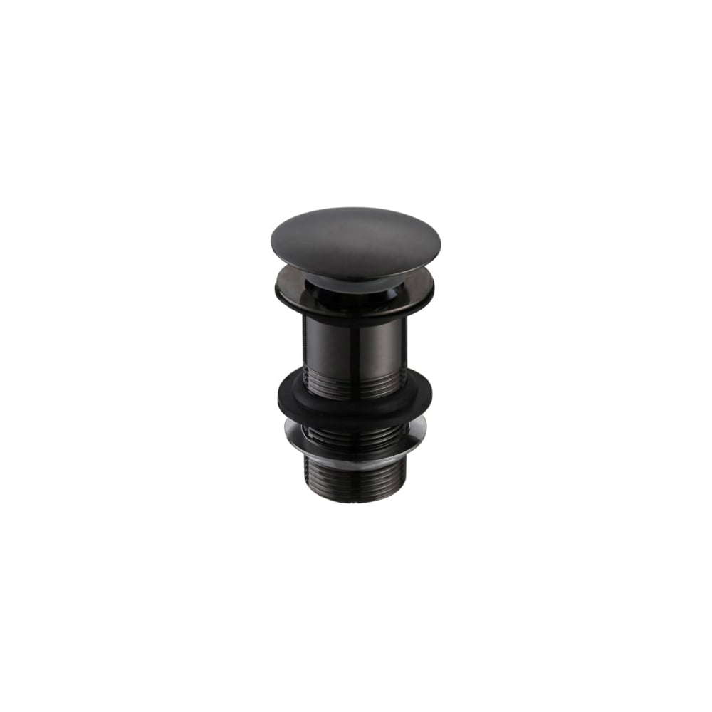 Донный клапан Aquanet 90, без перелива для керамических раковин, черный ...