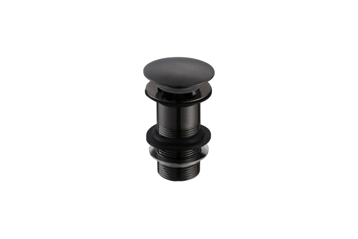 Донный клапан Aquanet 90, без перелива для керамических раковин, черный ...