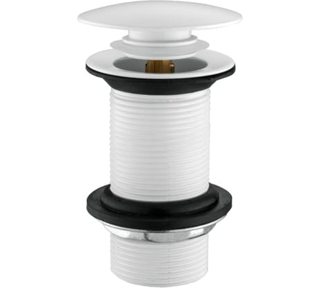 Донный клапан Aquanet Round 90, без перелива для керамических раковин, белый AR01008.21 00246230