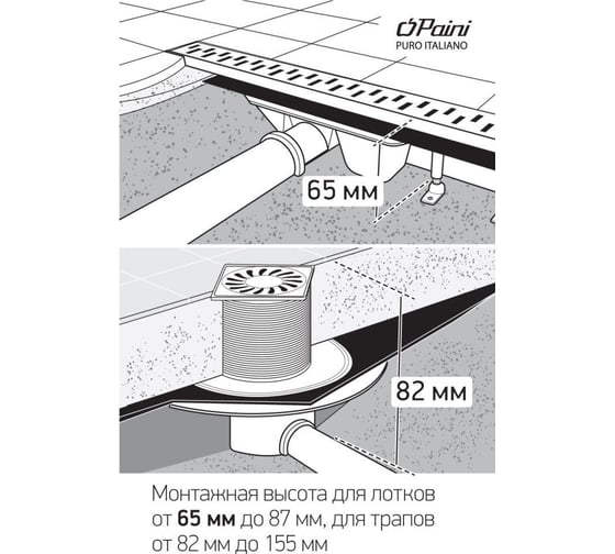 Душевой трап Paini с решеткой 150x150 мм 32803