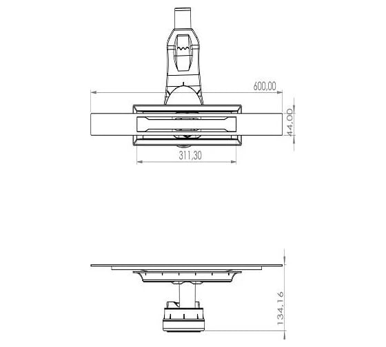 Дренажный профиль Timo premium SD-60-S50RF