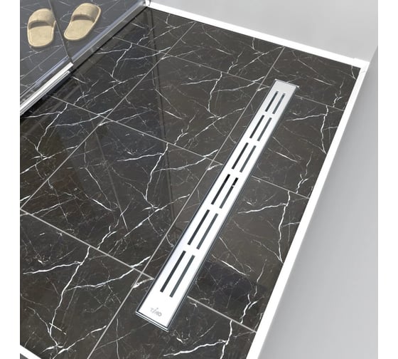 Душевой лоток Timo Drain Protect 800 с вставкой SG20, сатин DP20800-SG20800