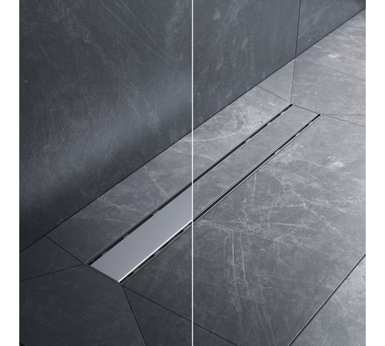 Линейный трап для душа AM.PM PrimeFlow универсальный затвор Tile 60см цвет сталь мат W02SC-U11-060-04SB 1