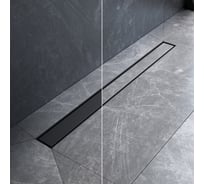 Линейный трап для душа AM.PM MasterFlow универсальный затвор Tile 80см цвет черный мат W01SC-U11-080-04BM