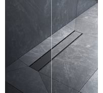 Линейный трап для душа AM.PM PrimeFlow универсальный затвор Tile 50см цвет черный мат W02SC-U11-050-04BM