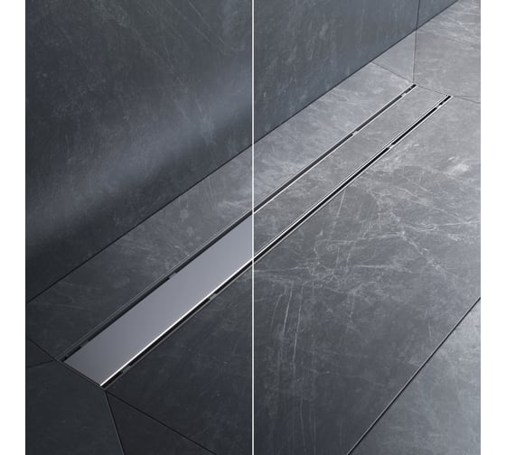 Линейный трап для душа AM.PM PrimeFlow универсальный затвор Tile 80см цвет сталь мат W02SC-U11-080-04SB 1