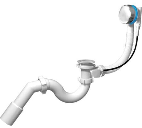 Сифон для ванны АНИ Пласт трубный, полуавтомат, 1 1/2x40, переходная труба 45 гр, 40/50 EM411 025-0608