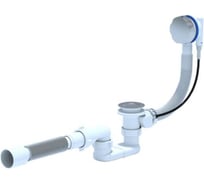 Сифон для ванны АНИ Пласт плоский, полуавтомат, 1 1/2x40, гофра, 40х50 EM601 025-0612