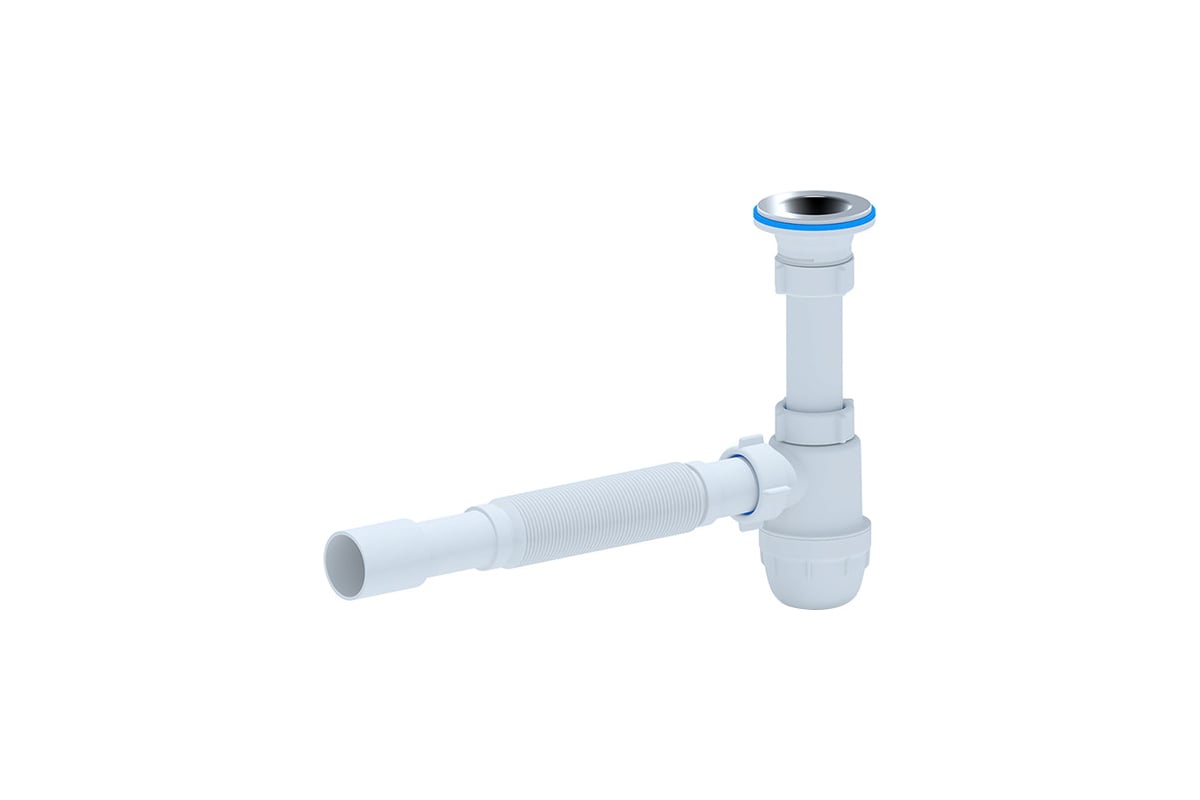 Сифон для умывальника АНИ Пласт бутылочный, 1 1/4x32, гофра, 32х40/50 ...