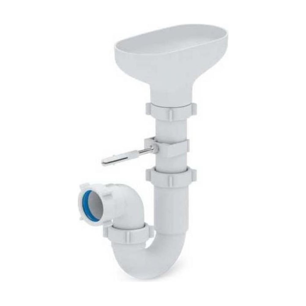 Сифон АНИ Пласт трубный, с разрывом струи, 1 1/2x40, выпуск воронка ...